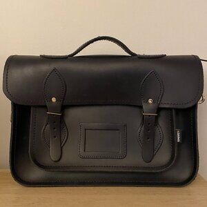 UNISEX Zatchel leather bag, handmade in UK